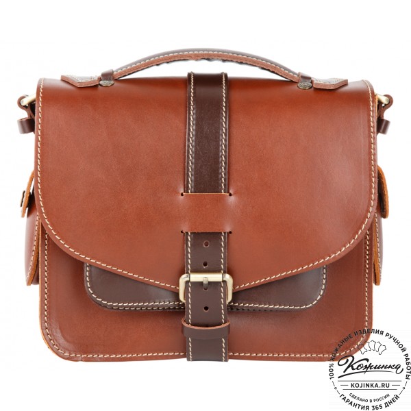 Кожаная  сумка "Виктория" (коричневая). фото 1